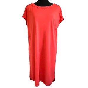 Ralph Lauren True Orange Popover Short Sleeve Jersey Dress Size Medium